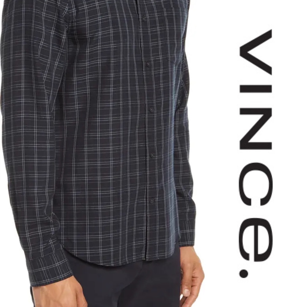 NWT Vince Men's Plaid Button-Up Shirt sz Medium - Picture 2 of 13